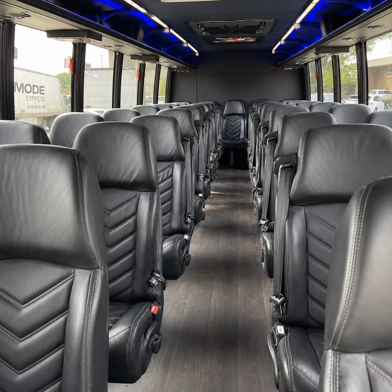 springfield 28 passenger minibus inside