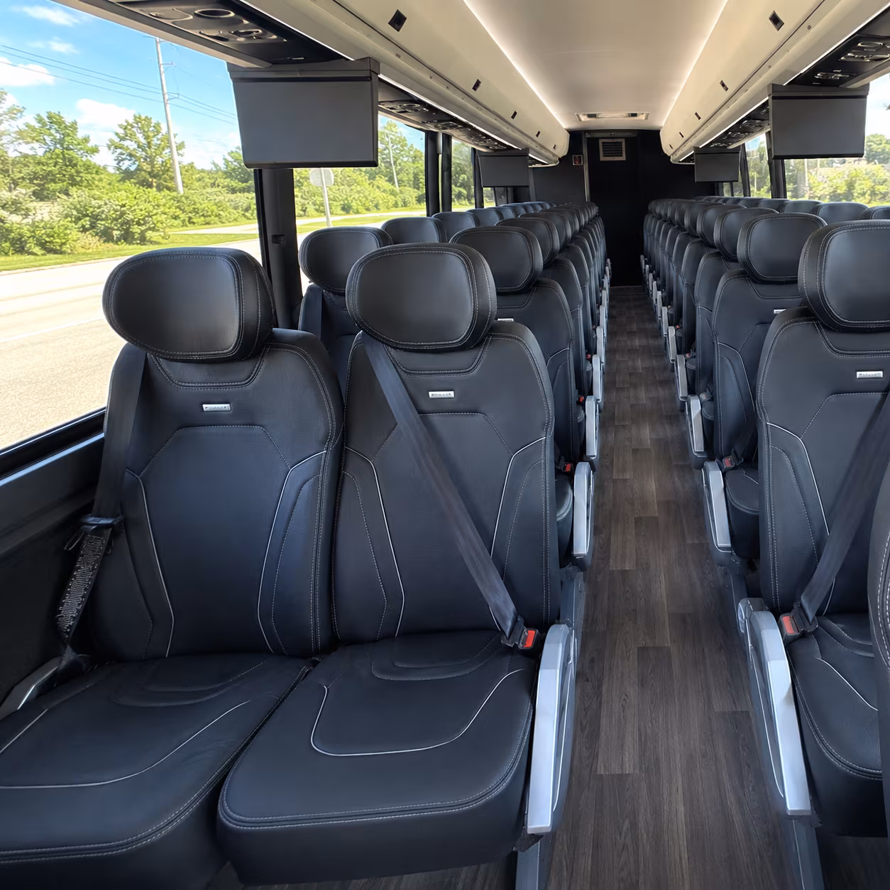 springfield 56 passenger charter bus inside