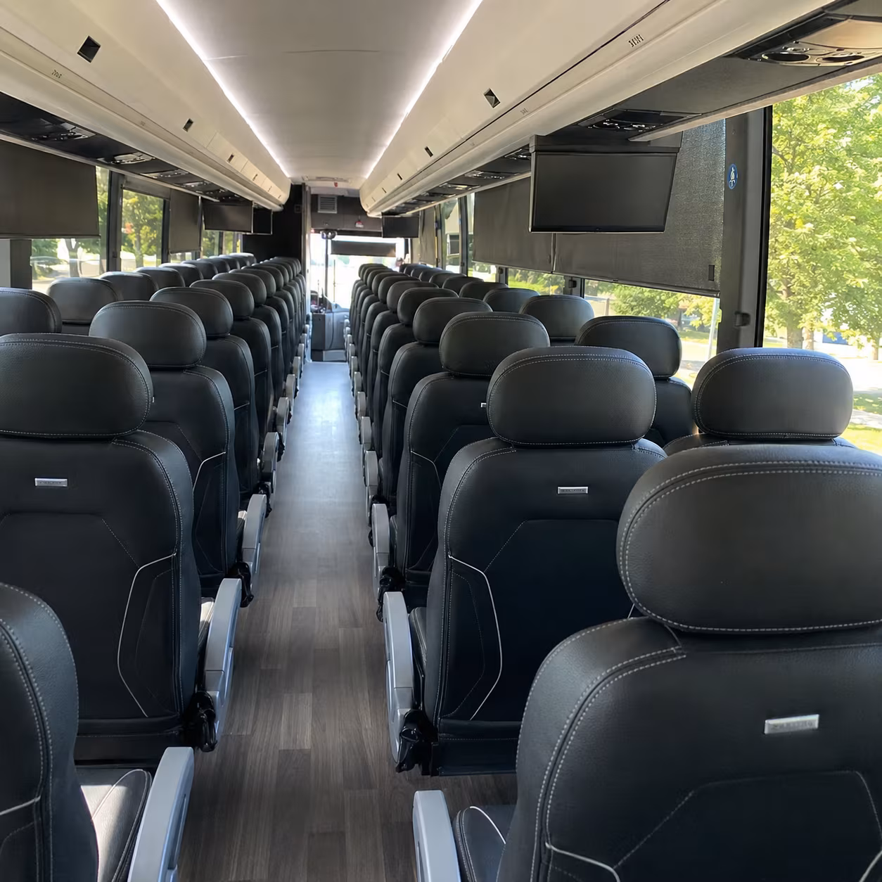 springfield 56 passenger charter bus interior
